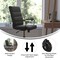 Flash Furniture Black LeatherSoft Roller Wheel Executive Chair GO-2286M-BK-GLD-RLB-GG - alternate 7